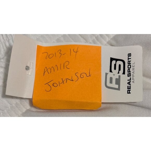 Adidas NBA Game Worn Pants Tearaways Raptors Amir Johnson 2013-14 White 2XL + 2 - Picture 10 of 16